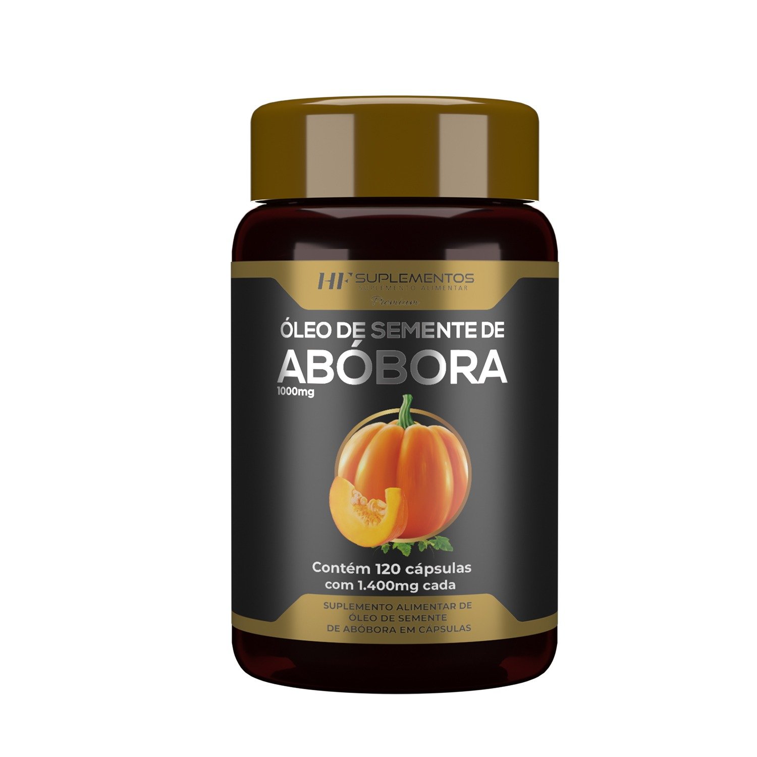 Frasco do Óleo de Semente de Abóbora HF - costa