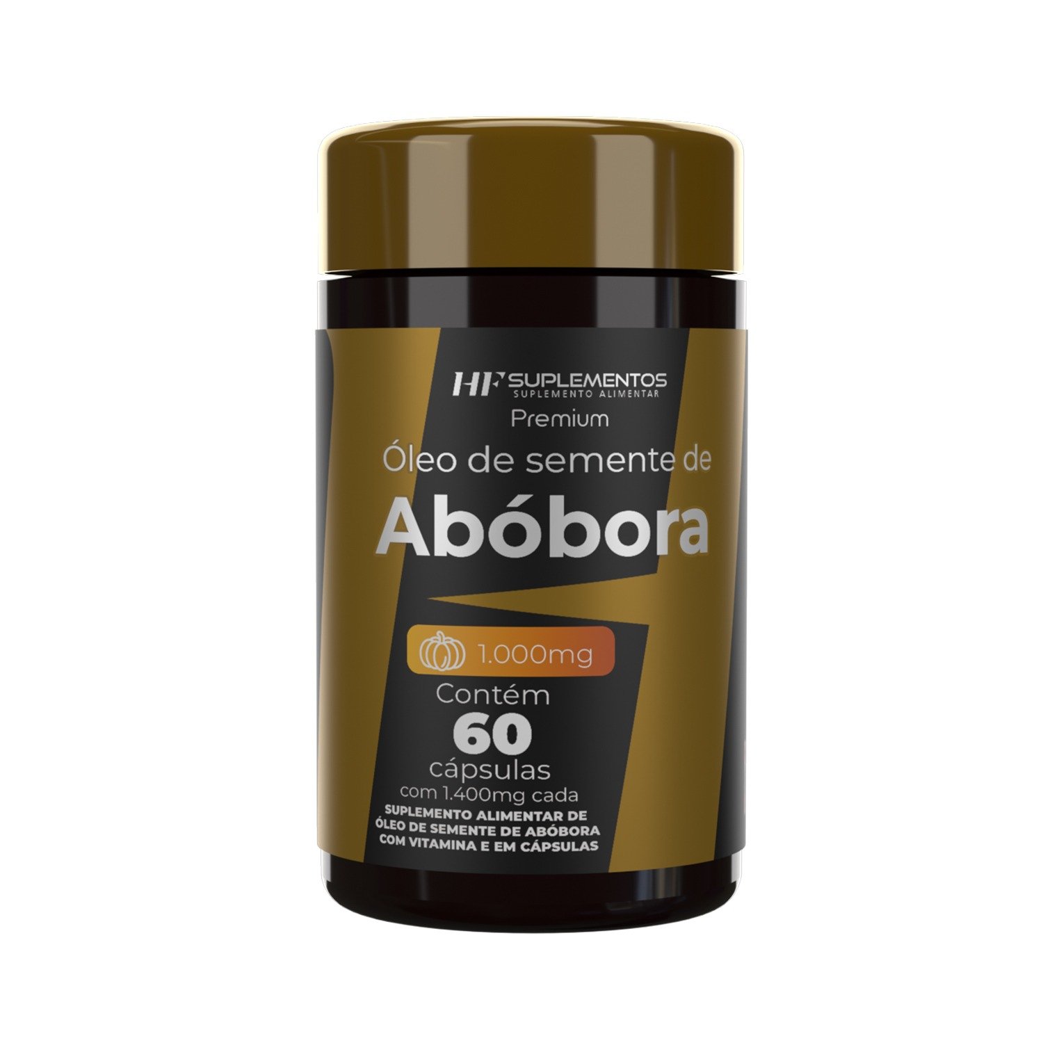 Frasco do Óleo de Semente de Abóbora HF - frente